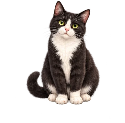 Tuxedo cat character from Cats GO