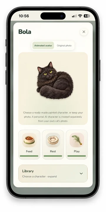 Cats GO screen: Photos, avatars & AI portraits
